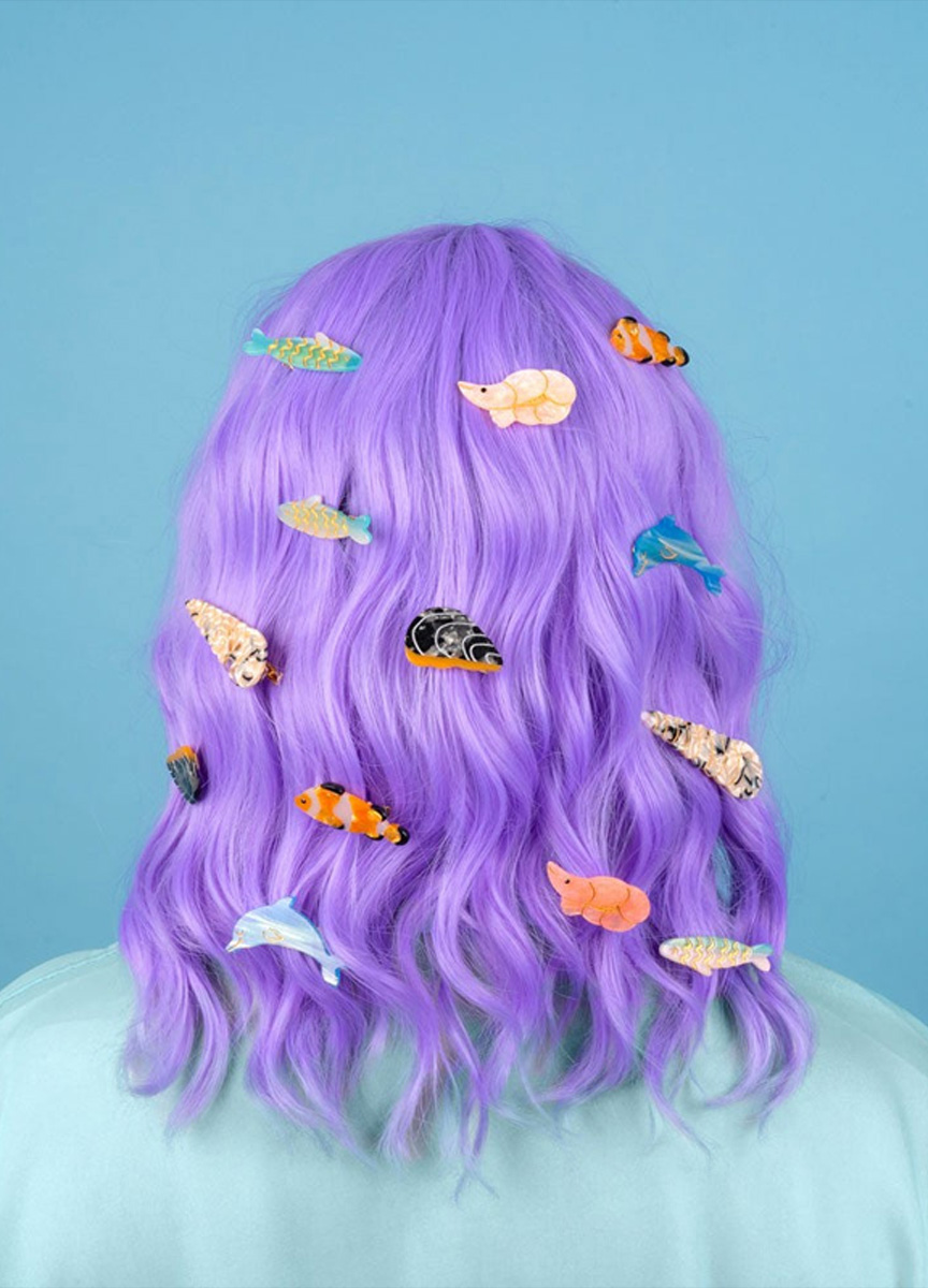 藍海海豚小髮夾